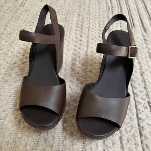 Roberto del Carlo platform slingback sandals